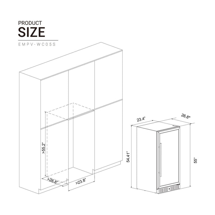 Empava 55" Tall Wine Refrigerator WC05S