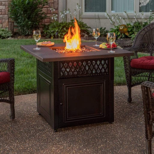 Endless Summer Donovan 42" Outdoor DualHeat LP Gas Fire Pit Table GAD19102ES