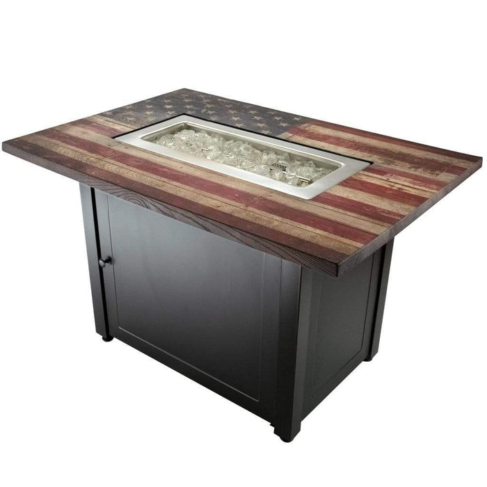 Endless Summer The Americana 40" Rectangular Outdoor LP Gas Fire Pit Table GAD17108ES