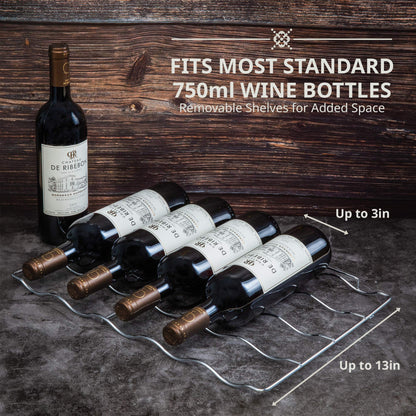 Ivation 33 Bottle Freestanding Wine Refrigerator, Dual Zone Wine Fridge with Lock, Black - IVFWCC331DLB