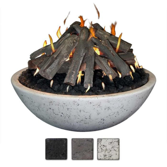 Grand Canyon Concrete Fire Bowl 39x13-Inch with Tee-Pee Stack FB3913-TP