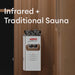 Finnmark FD-4 Trinity 2-Person Hybrid Infrared & Traditional Steam Sauna with Red Light Therapy FD-KN004