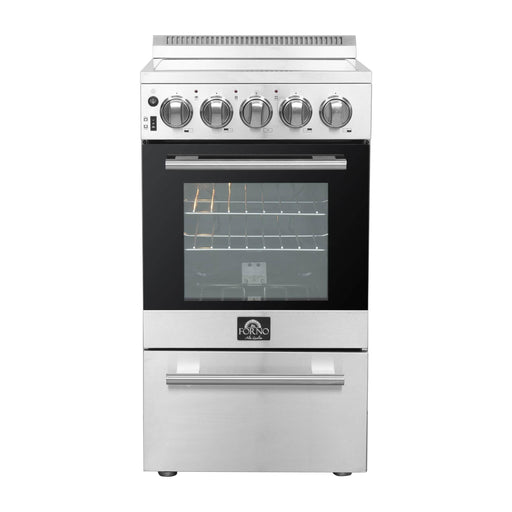 Forno 20-Inch Pallerano Electric Range with 4 Burners in Stainless Steel FFSEL6052-20