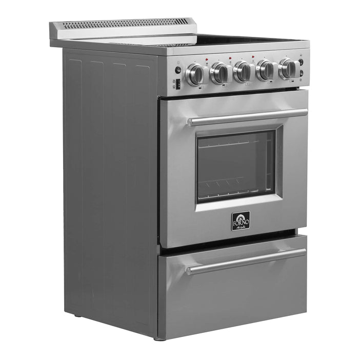 Forno 24" Pro-Style Electric Range with 4 Burners in Stainless Steel FFSEL6069-24