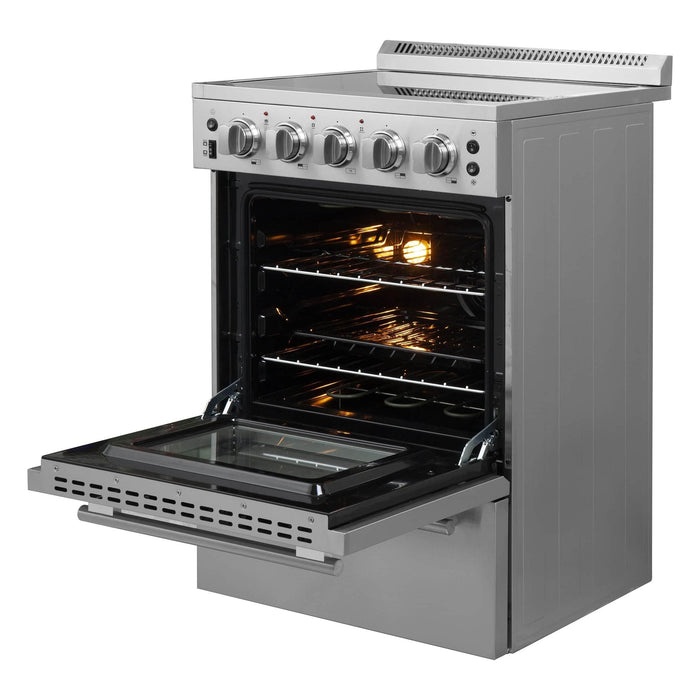 Forno 24" Pro-Style Electric Range with 4 Burners in Stainless Steel FFSEL6069-24