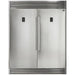 Forno 3-Piece Appliance Package - 48-Inch Dual Fuel Range, 56-Inch Pro-Style Refrigerator & Wall Mount Hood with Backsplash in Stainless Steel