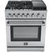 Forno 30" Dual Fuel Range, 60" Refrigerator, Dishwasher and Microwave Drawer Appliance Package