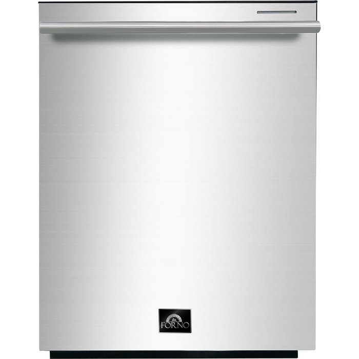 Forno 30" Dual Fuel Range, Premium Hood, French Door Refrigerator & Stainless Steel Dishwasher Pro Appliance Package