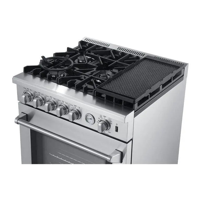 Forno 30" Gas Range, 60" Refrigerator, Dishwasher and Microwave Drawer Appliance Package