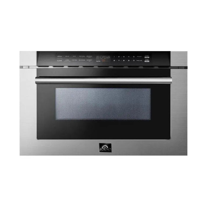 Forno 30" Gas Range, 60" Refrigerator, Dishwasher and Microwave Drawer Appliance Package