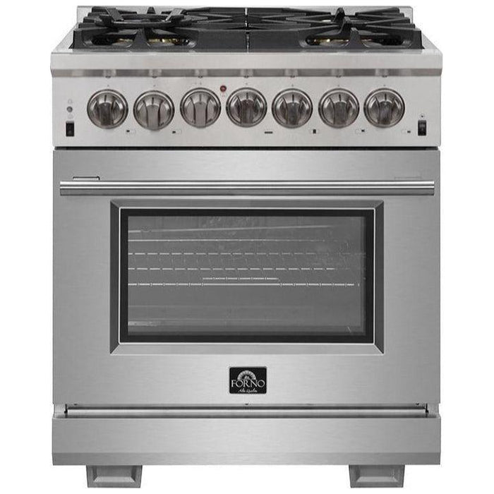 Forno 30-Inch Capriasca Dual Fuel Range with 240v Electric Oven - 5 Burners, Convection Oven and 100,000 BTUs (FFSGS6187-30)