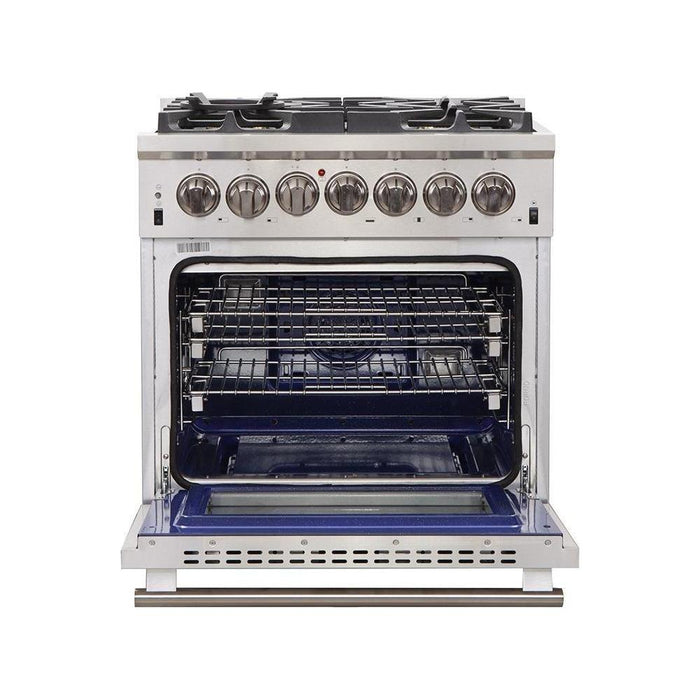 Forno 30-Inch Capriasca Dual Fuel Range with 240v Electric Oven - 5 Burners, Convection Oven and 100,000 BTUs (FFSGS6187-30)