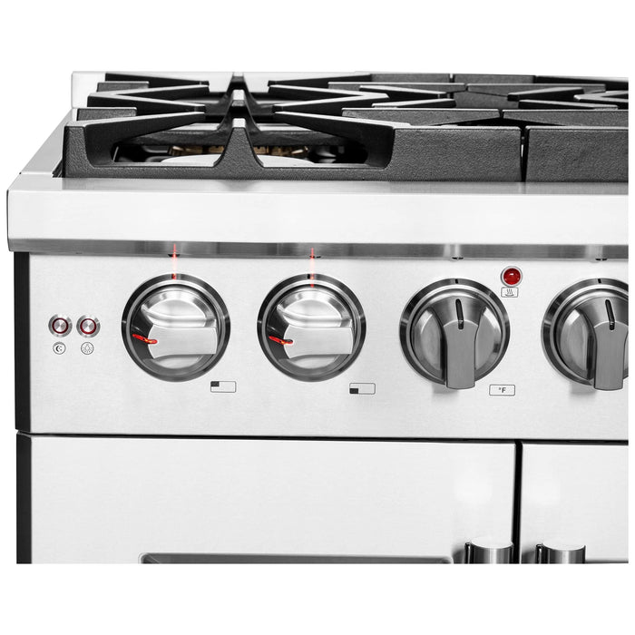 Forno 30-Inch Capriasca Gas Range with 5 Gas Burners, 100,000 BTUs, and French Door Gas Oven in Stainless Steel (FFSGS6460-30)