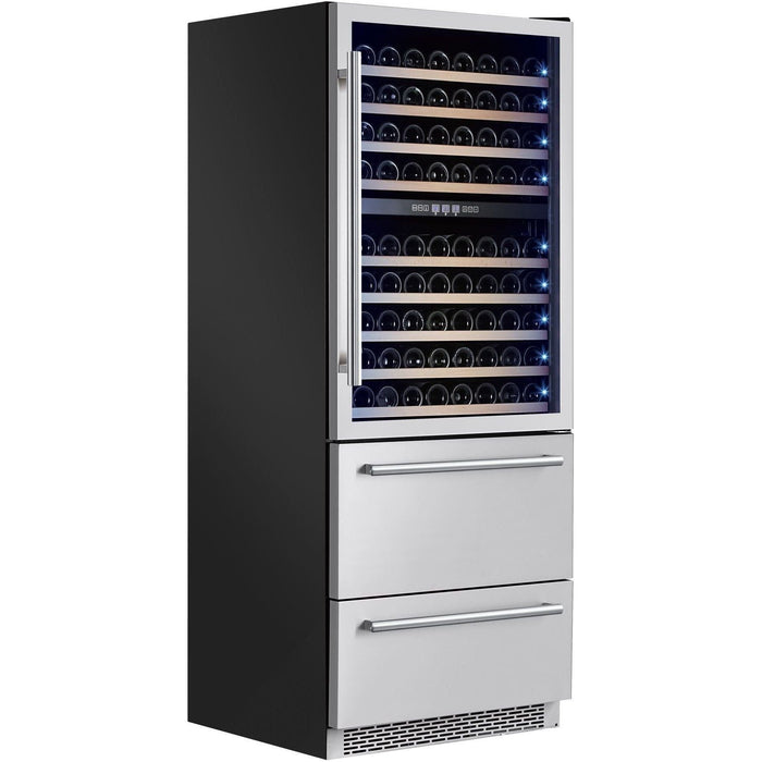 Forno 30-Inch Dual Zone Wine Cooler & Refrigerator Drawer (FWCDR6661-30S)