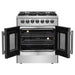 Forno 30-Inch Galiano Freestanding French Door Dual Fuel Range with 5 Burners and 68,000 BTUs in Stainless Steel (FFSGS6356-30)