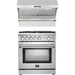 Forno 30 Inch Gas Range and Wall Mount Range Hood Appliance Package