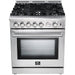 Forno 30 Inch Gas Range and Wall Mount Range Hood Appliance Package