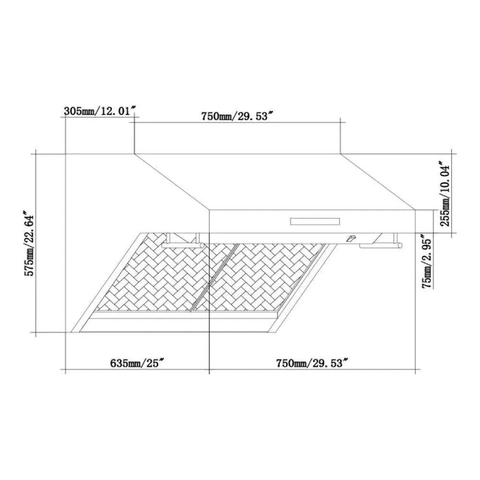 Forno 30 Inch Gas Range and Wall Mount Range Hood Appliance Package