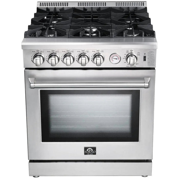 Forno 30 Inch Gas Range, Dishwasher and Refrigerator Appliance Package