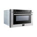 Forno 30 Inch Gas Range, Wall Mount Range Hood, Refrigerator, Microwave Drawer and Dishwasher Appliance Package