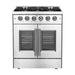 Forno 30" Vittorio Gas Range with 5 Sealed Burners, 68,000 BTUs, & French Door Gas Oven in Stainless Steel (FFSGS6444-30)