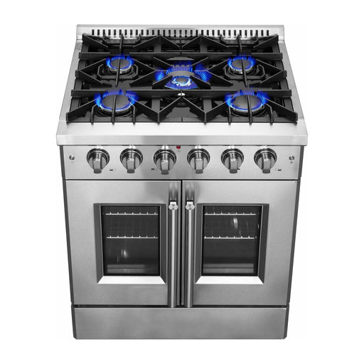 Forno 30" Vittorio Gas Range with 5 Sealed Burners, 68,000 BTUs, & French Door Gas Oven in Stainless Steel (FFSGS6444-30)