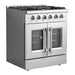 Forno 30" Vittorio Gas Range with 5 Sealed Burners, 68,000 BTUs, & French Door Gas Oven in Stainless Steel (FFSGS6444-30)