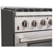 Forno 36" Dual Fuel Range, 56" Pro-Style Refrigerator, Microwave Oven and Stainless Steel 3-Rack Dishwasher Appliance Package