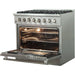 Forno 36" Dual Fuel Range + Wall Mount Range Hood Appliance Package