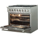 Forno 36" Dual Fuel Range + Wall Mount Range Hood + Refrigerator + Microwave Drawer + Dishwasher Appliance Package