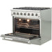 Forno 36" Freestanding Gas Range + Wall Mount Range Hood Appliance Package