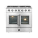 Forno 36" Freestanding Gas Range with French Door in Stainless Steel FFSGS6444-36