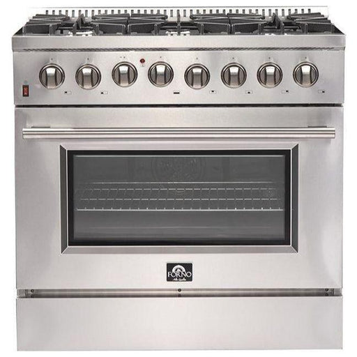 Forno 36" Galiano Dual Fuel Range with 6 Gas Burners and 240v Electric Convection Oven (FFSGS6156-36)