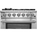 Forno 36" Gas Range, Refrigerator with Water Dispenser, Microwave Drawer and Stainless Steel 3-Rack Dishwasher Pro Appliance Package