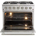 Forno 36" Gas Range + Wall Mount Range Hood + Built-In Dishwasher Appliance Package