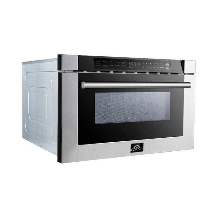 Forno 36" Gas Range + Wall Mount Range Hood + Built-In Microwave Drawer Appliance Package