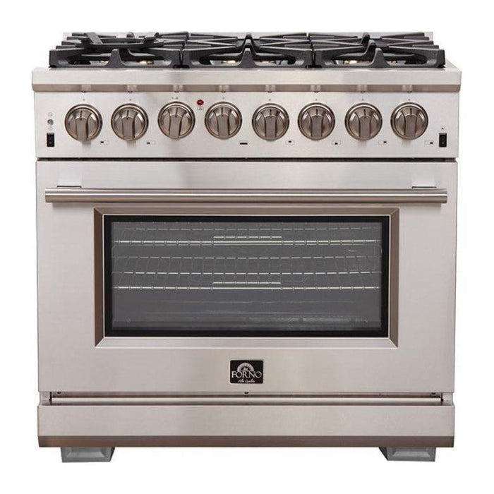 Forno 36-Inch Capriasca Dual Fuel Range with 240v Electric Oven, Convection Oven and 120,000 BTUs FFSGS6187-36