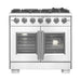 Forno 36-Inch Capriasca Gas Range with 6 Burners, 120,000 BTUs, & French Door Gas Oven in Stainless Steel (FFSGS6460-36)