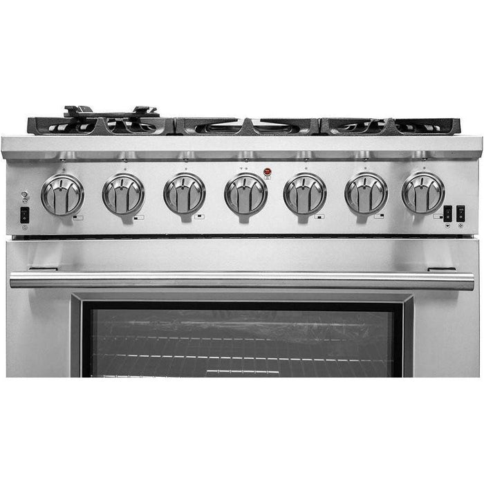 Forno 36-Inch Capriasca Gas Range with 6 Burners, Convection Oven and 120,000 BTUs FFSGS6260-36