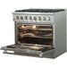 Forno 36 Inch Dual Fuel Range and Wall Mount Range Hood Appliance Package