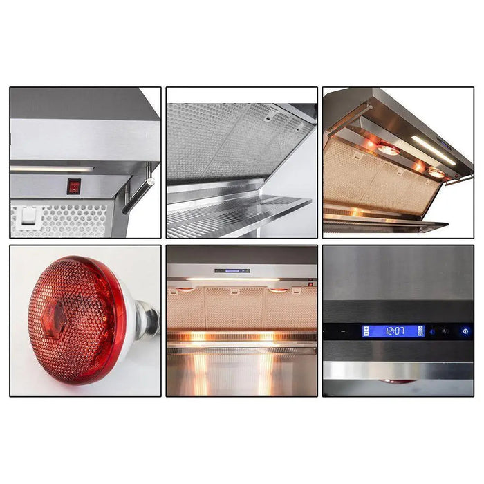 Forno 36 Inch Dual Fuel Range, Wall Mount Range Hood and Microwave Drawer Appliance Package