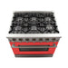 Forno 36-Inch Galiano Gas Range with 6 Gas Burners and Convection Oven in Stainless Steel with Red Door (FFSGS6244-36RED)