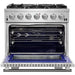 Forno 36 Inch Gas Burner/Electric Oven Pro Range, Dishwasher and Refrigerator Appliance Package