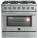 Forno 36 Inch Gas Range, Dishwasher and 60 Inch Refrigerator Appliance Package