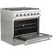 Forno 36 Inch Gas Range, Range Hood, Refrigerator, Microwave Drawer, Dishwasher and Wine Cooler Appliance Package