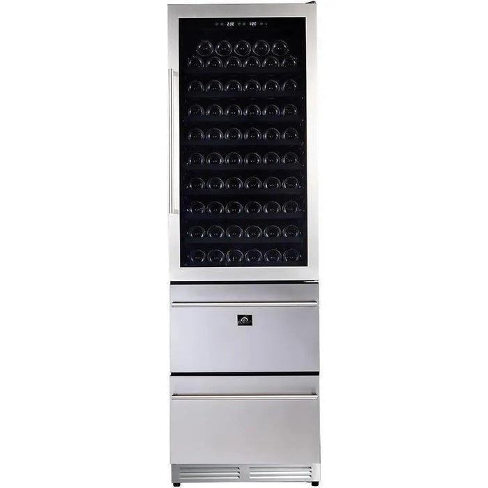 Forno 36 Inch Gas Range, Range Hood, Refrigerator, Microwave Drawer, Dishwasher and Wine Cooler Appliance Package