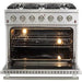 Forno 36 Inch Gas Range, Wall Mount Range Hood and 60 Inch Refrigerator Appliance Package