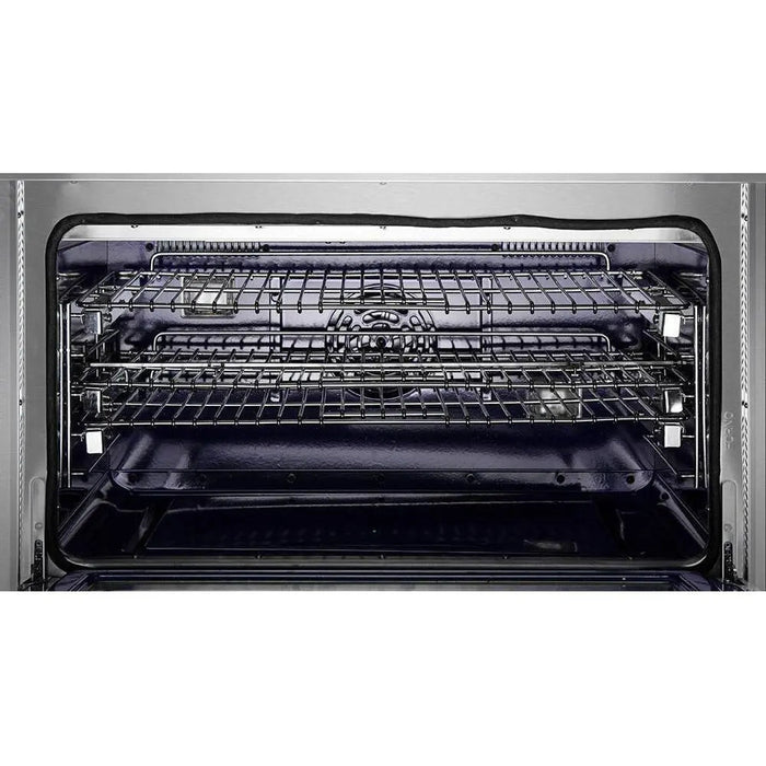 Forno 36 Inch Pro Gas Range, Refrigerator, Microwave Drawer and Dishwasher Appliance Package