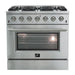 Forno 36" Stainless Steel Dishwasher, Refrigerator with Water Dispenser & Gas Range Appliance Package