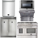 Forno 48" Dual Fuel Range + Wall Mount Range Hood + Refrigerator + Microwave Drawer + Dishwasher Appliance Package